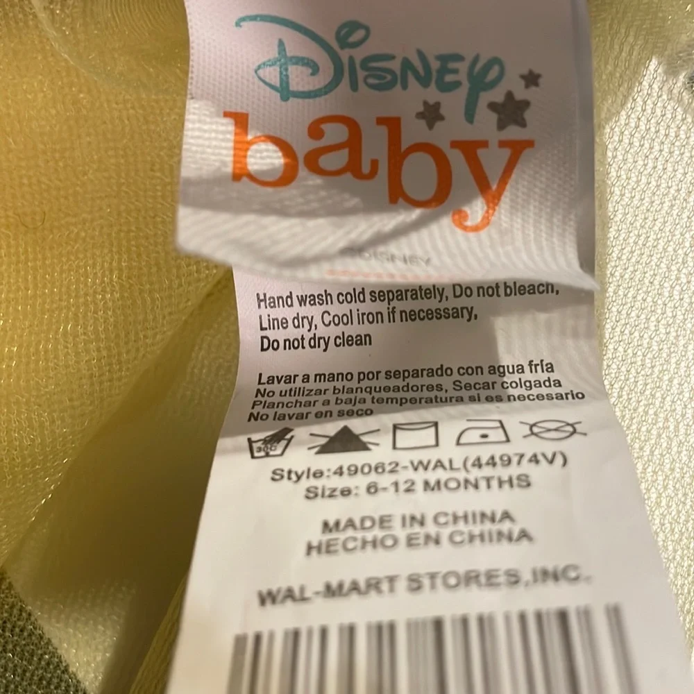 DISNEY Infant Snow White Costume Size 6-12Months